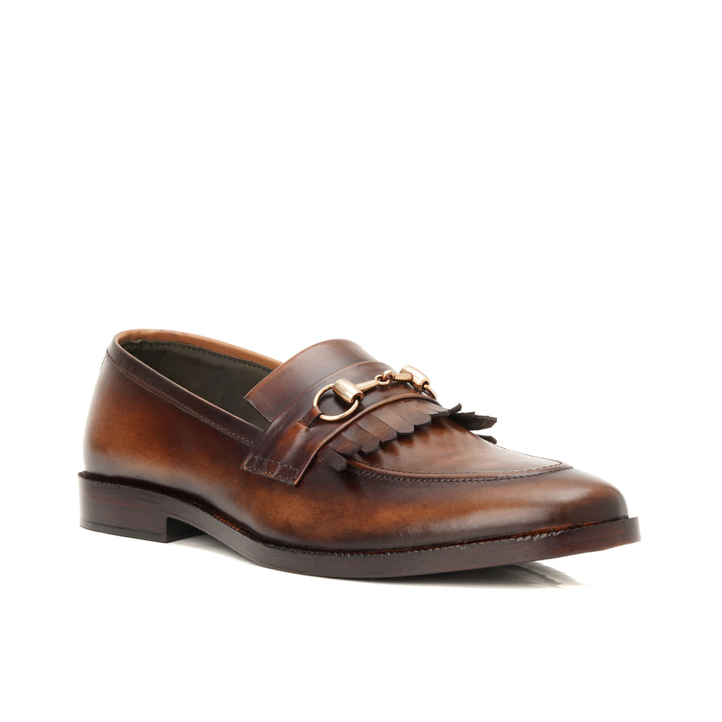 CS-11 Patina Brown Cow Leather Loafers