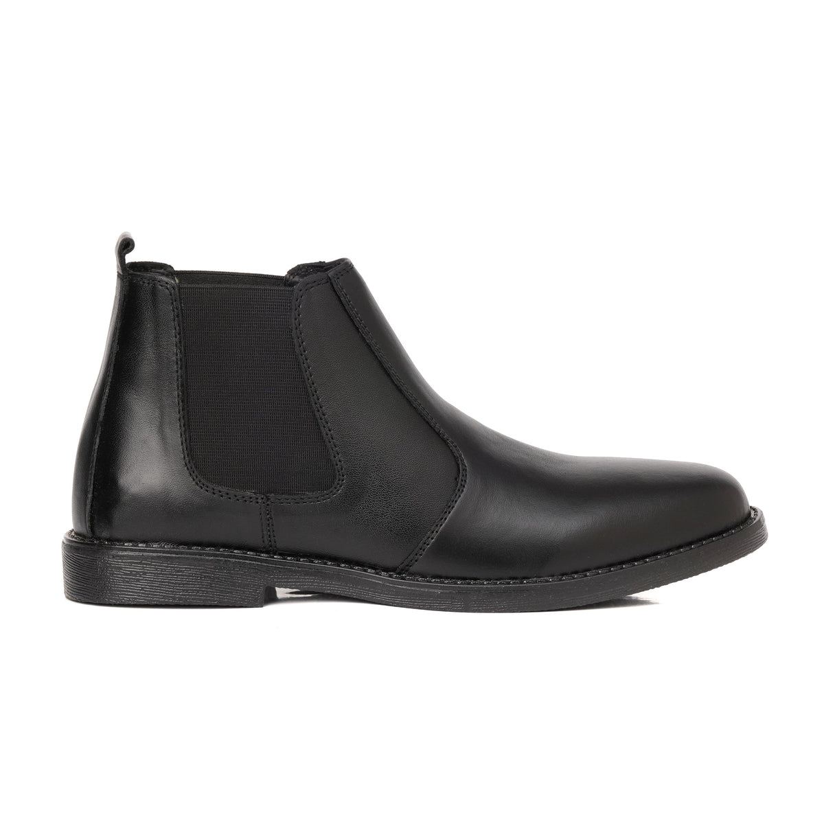 CS-10 Black Cow Leather Chelsea Boots