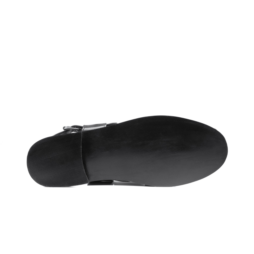 CS-24 Black Cow Leather Peshawari Chappal