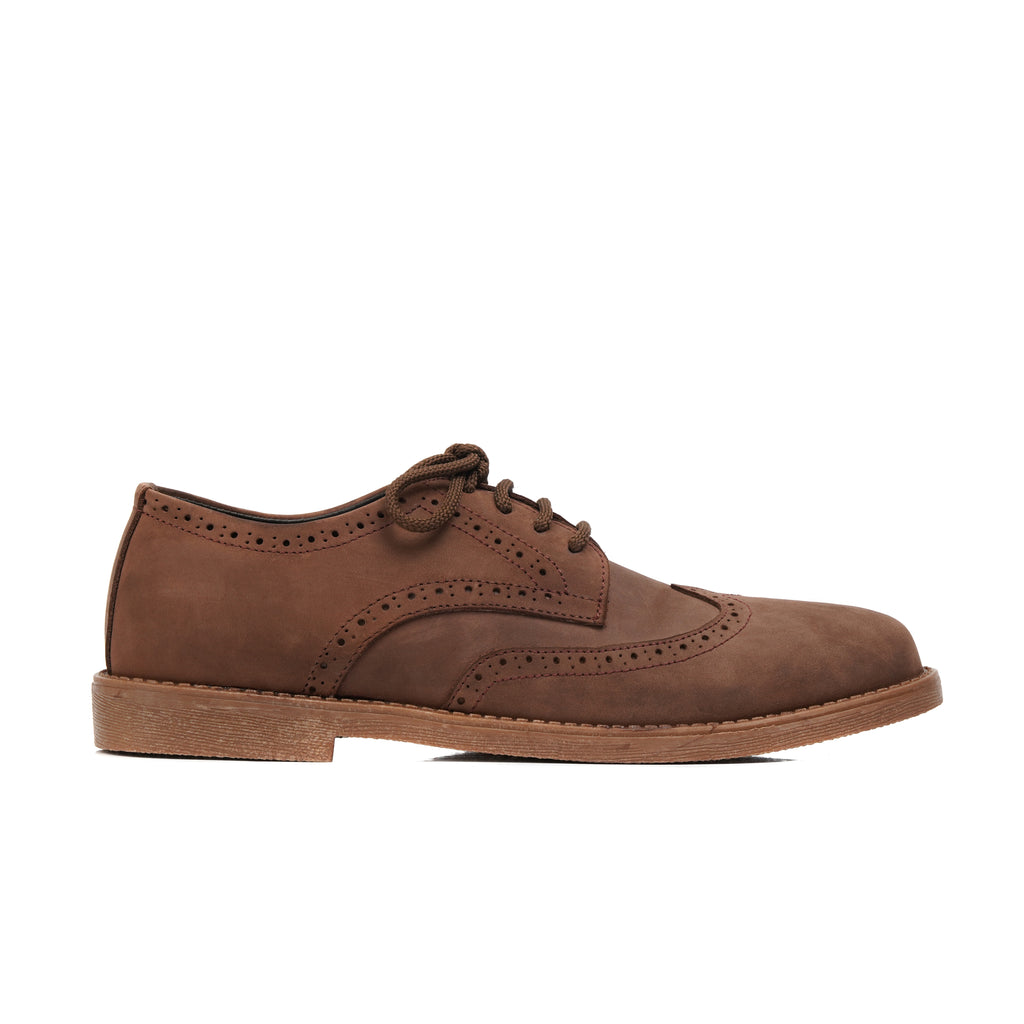 CS-08 Oily Brown Brogue Shoes Casual Style