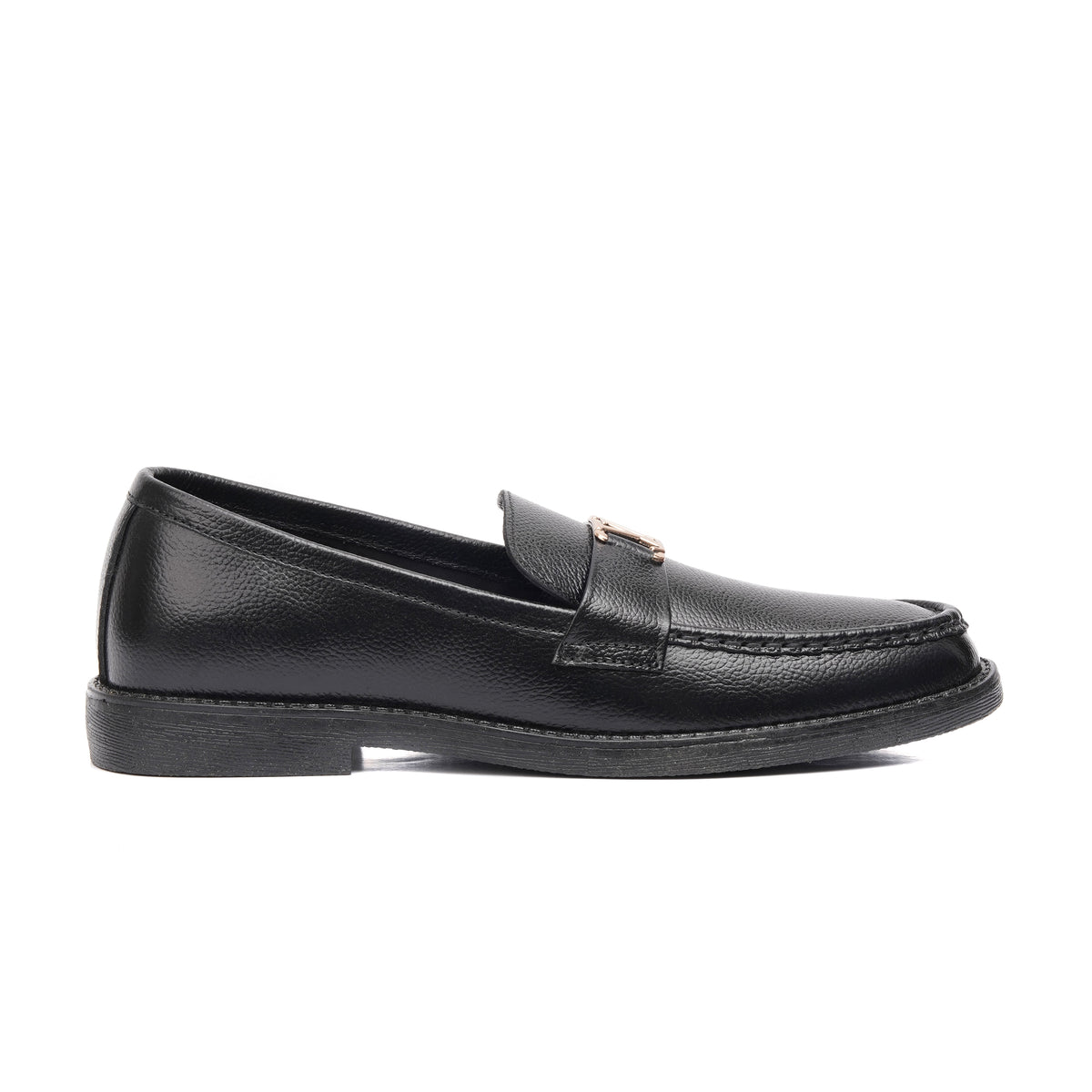 CS-18 Black Cow Milled Leather Loafers