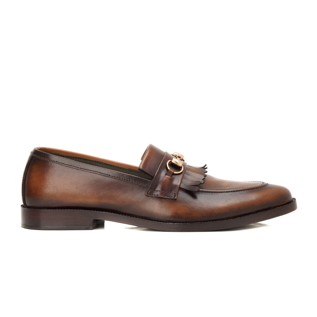 CS-11 Patina Brown Cow Leather Loafers