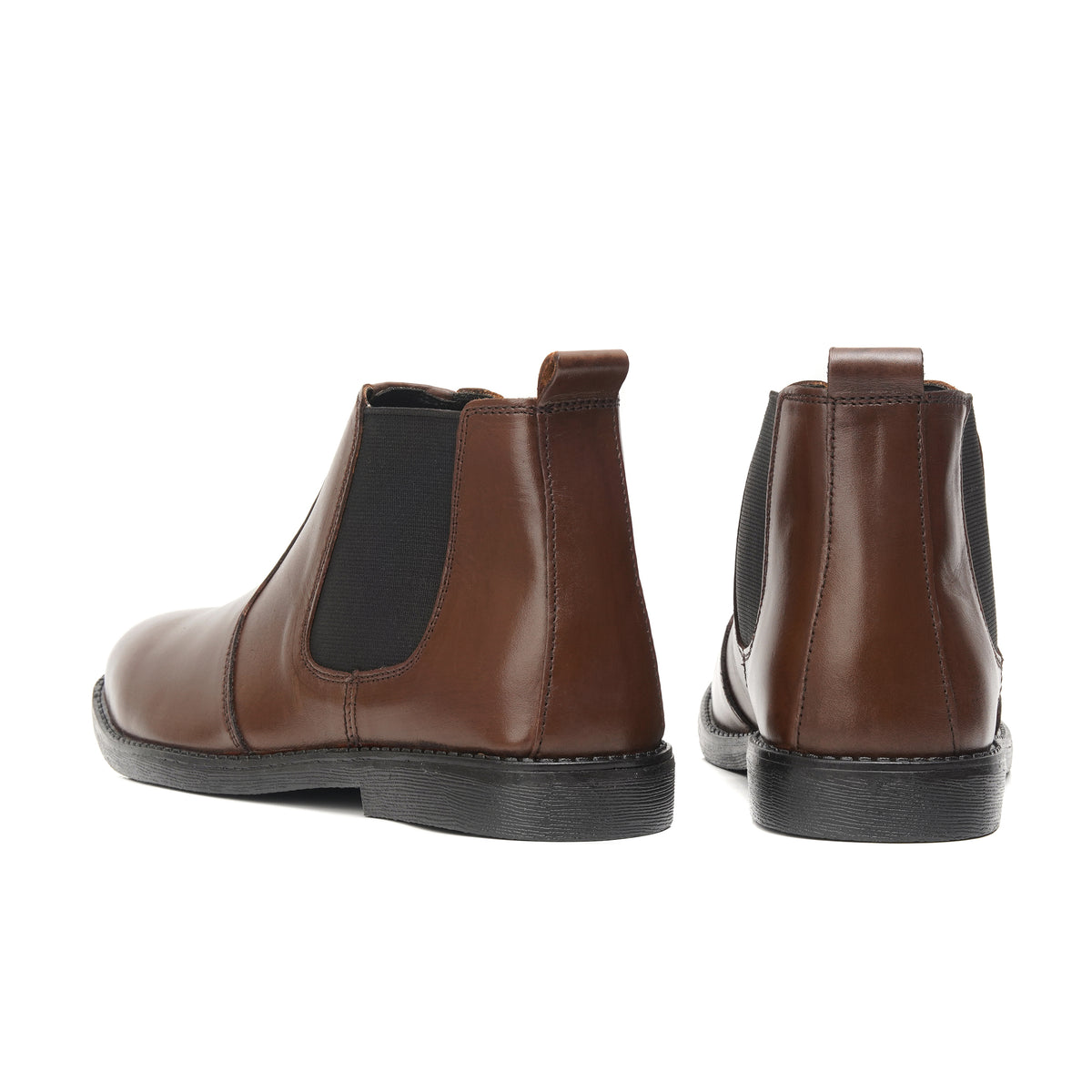 CS-10 Brown Cow Leather Chelsea Boots