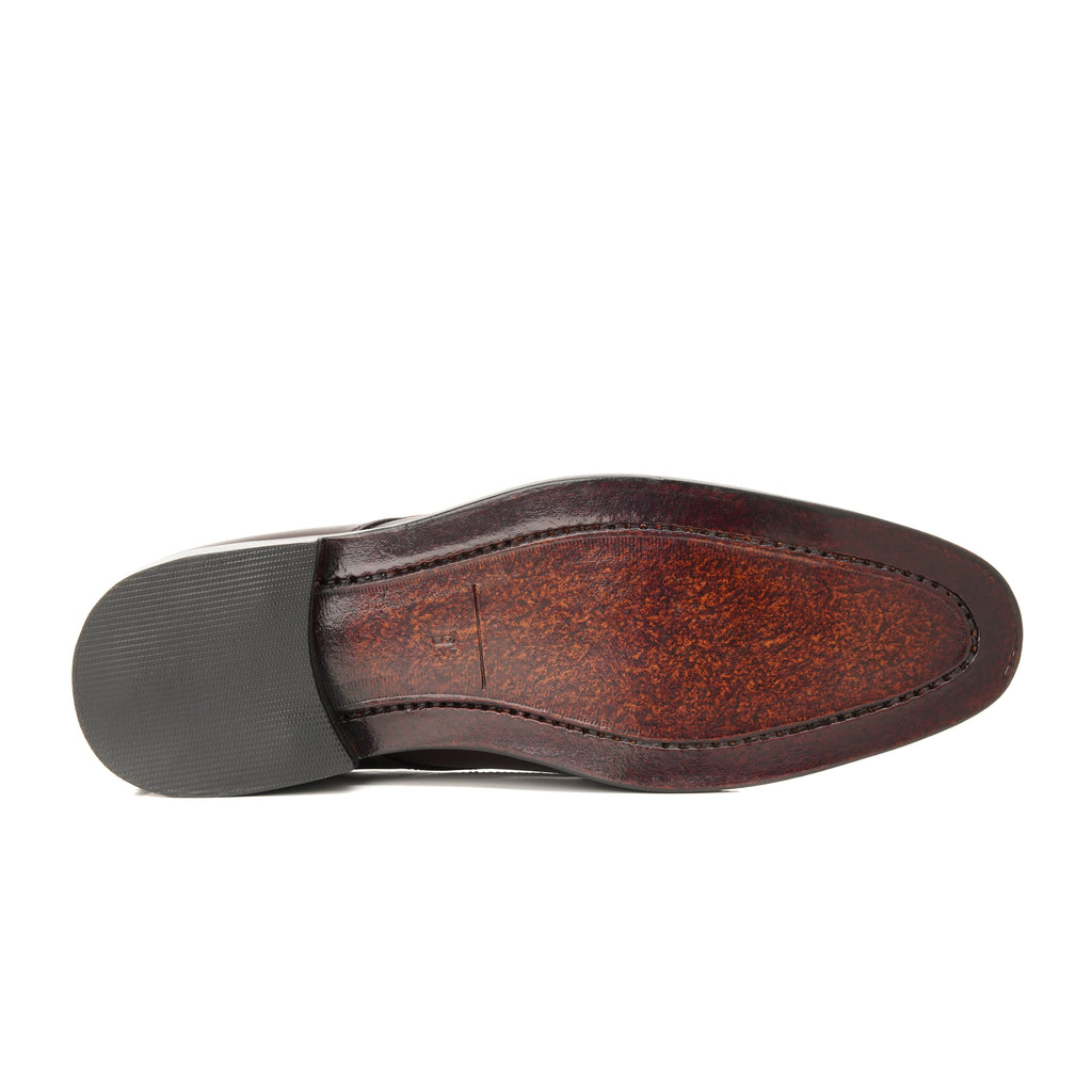 CS-12 Maroon Cow Leather Double Monk Formal Shoes
