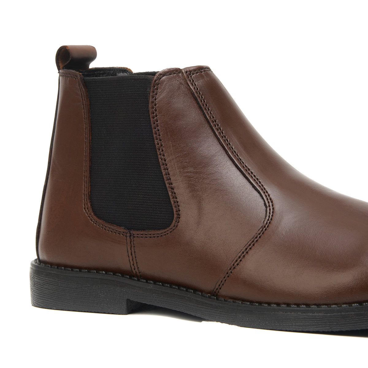 CS-10 Brown Cow Leather Chelsea Boots