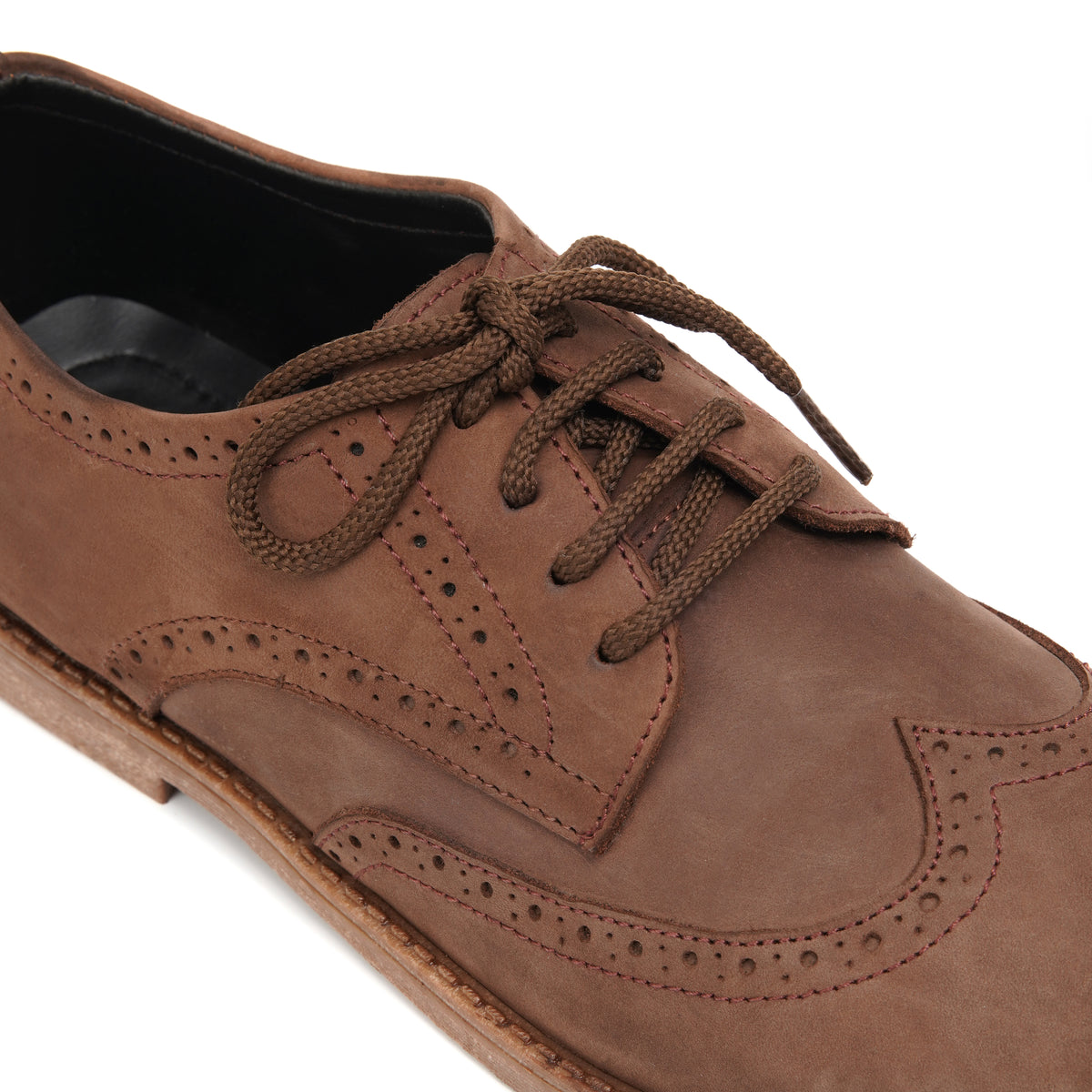 CS-08 Oily Brown Brogue Shoes Casual Style