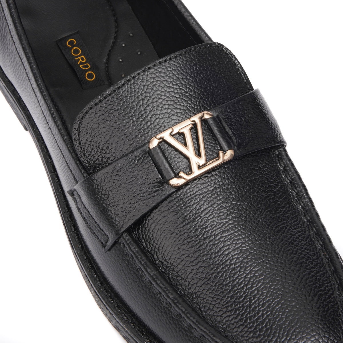 CS-18 Black Cow Milled Leather Loafers