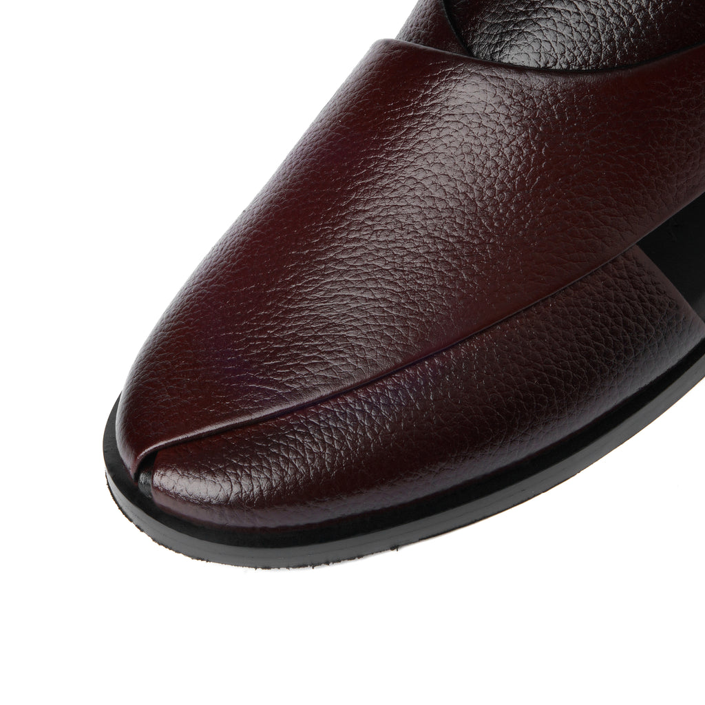 CS-15 Maroon Soft Grain Leather Peshawari