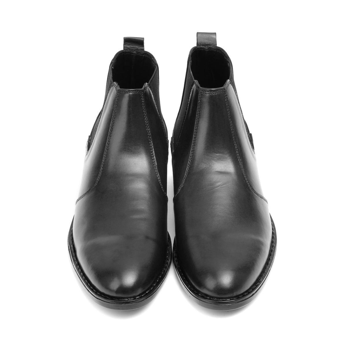 CS-03 Black Cow Leather Chelsea Boots