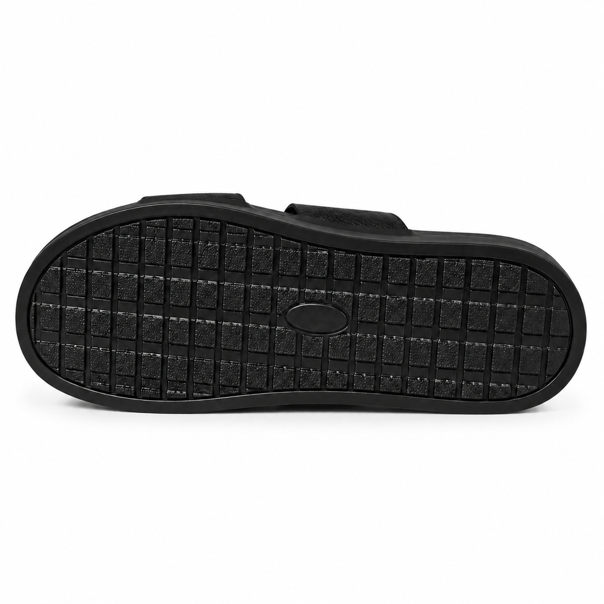 CS-32 Black Woven Cow Leather Slippers