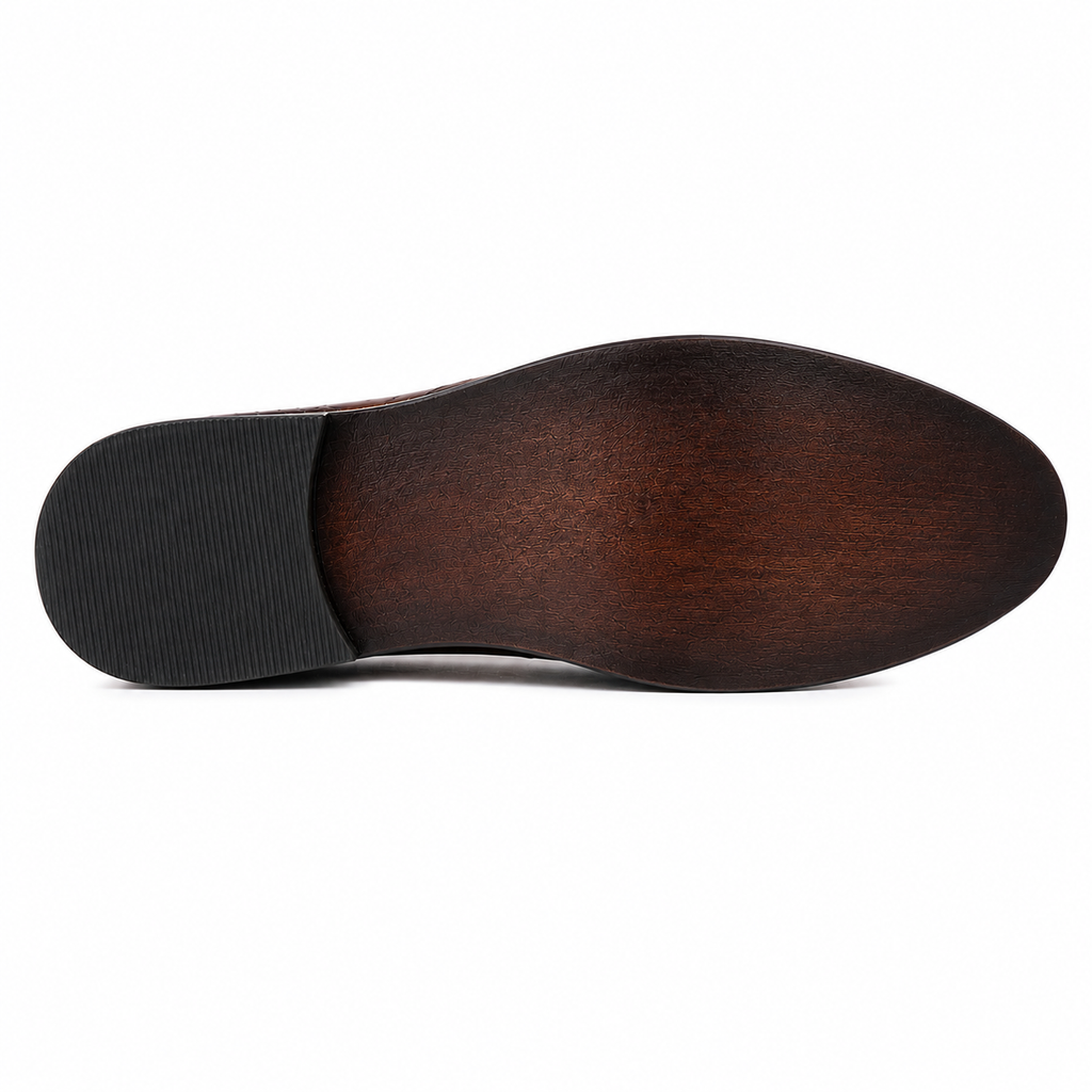 CS-23 Brown Alligator Single Monk Shoes