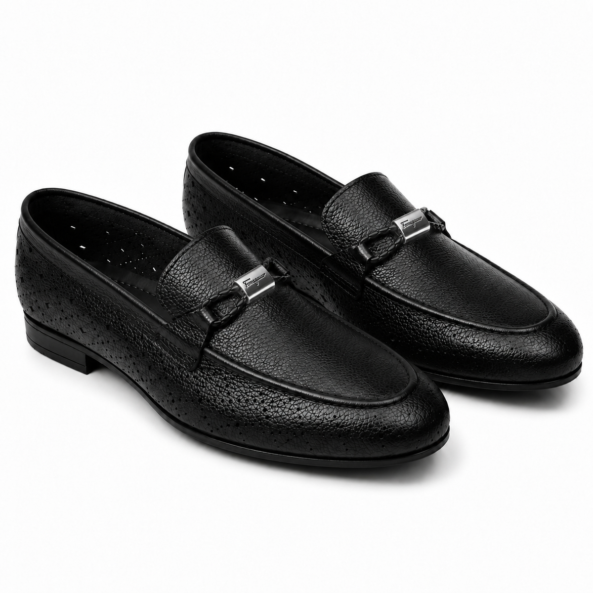 CS-30 Black Ferro Soft Grain Foldable Slip Ons | Cloud Comfort