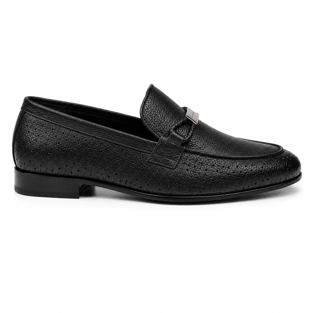 CS-30 Black Ferro Soft Grain Foldable Slip Ons | Cloud Comfort